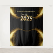 Klasse van 2025 Afstuderen Photo Booth Achtergrond Wandkleed (Voorkant)