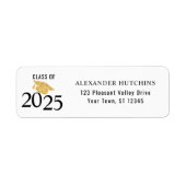 Klasse van 2025 Afstuderen Retouradres Etiket (Voorkant)