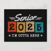Klasse van 2025 Afstuderen Retro Senior 2025 Briefkaart (Voorkant)