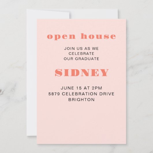 Klasse van 2025 Afstuderen Senior Aankondiging (Achterkant)