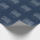 Klasse van 2025 Afstuderen Simple Blue Cadeaupapier (Hoek)