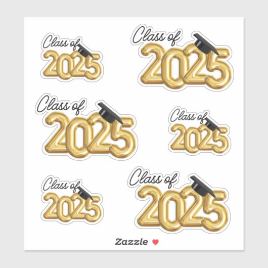 Klasse van 2025 Afstuderen Sticker Set van 6 (Vel)