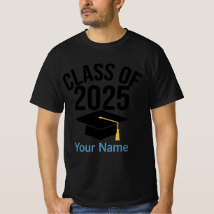 🎓 Klasse van 2025 Afstuderen T-Shirt – Aangepaste