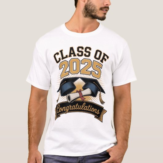 Klasse van 2025 Afstuderen T-Shirt - Senior Jaar G (Voorkant)