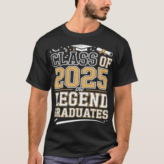 Klasse van 2025 Afstuderen T-shirt – Varsity Style (Voorkant)