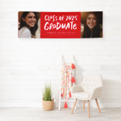 Klasse van 2025 afstuderen twee foto-afstuderen spandoek (Insitu)