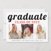 Klasse van 2025 afstuderen typografie foto kaart (Voorkant)