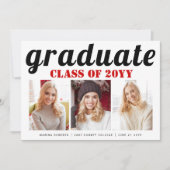 Klasse van 2025 afstuderen typografie foto kaart (Voorkant)