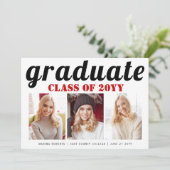 Klasse van 2025 afstuderen typografie foto kaart (Staand voorkant)