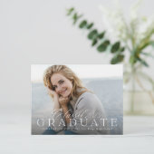 Klasse van 2025 afstuderen uitnodigingsaankondigin briefkaart (Staand voorkant)