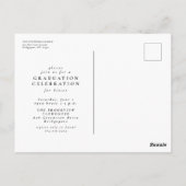 Klasse van 2025 afstuderen uitnodigingsaankondigin briefkaart (Achterkant)