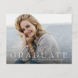 Klasse van 2025 afstuderen uitnodigingsaankondigin briefkaart