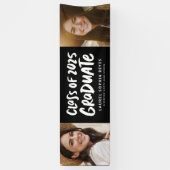 Klasse van 2025 afstuderen vet twee foto afstudere spandoek (Verticaal)