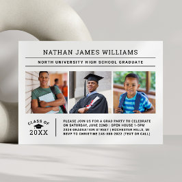 Klasse van 2025 Afstuderen Wit 3 Foto Afstuderen Kaart
