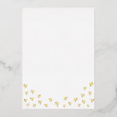 Klasse van 2025 Afstuderen Wit & Goud Afstuderen Folie Uitnodiging (Achterkant)