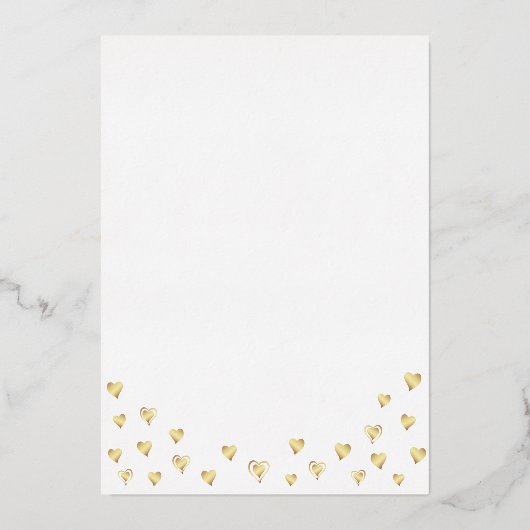 Klasse van 2025 Afstuderen Wit & Goud Afstuderen Folie Uitnodiging (Achterkant)