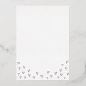 Klasse van 2025 Afstuderen Wit & Zilver Afstuderen Folie Uitnodiging (Achterkant)