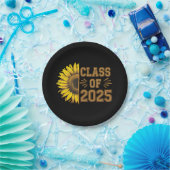 Klasse van 2025 Afstuderen Zonnebloem Afstuderen Papieren Bordje (Feest)