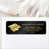 Klasse van 2025 Afstuderen zwart en goud Afstudere Etiket (Insitu)