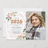 Klasse van 2025 Ballonbrieven Foto Afstuderen Kaart (Voorkant)