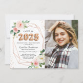 Klasse van 2025 Ballonbrieven Foto Afstuderen Kaart (Voorkant)