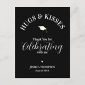 Klasse van 2025 Bedankt Hugs & Kisses Afstuderen Informatiekaartje (Voorkant)