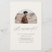 Klasse van 2025 Beige Arch Afstuderen Invitation (Achterkant)