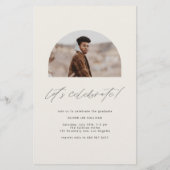 Klasse van 2025 Beige Arch Afstuderen Invitation (Achterkant)