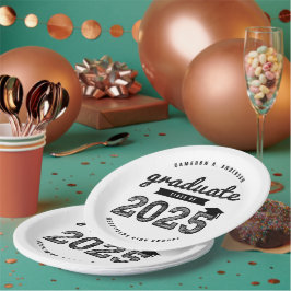 Klasse van 2025 Black Sketch Afstuderen Afstudeerd Papieren Bordje