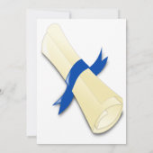 Klasse van 2025 blauw script afstuderen foto kaart (Achterkant)