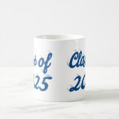 Klasse van 2025 blauw script afstuderen koffiemok (Center)