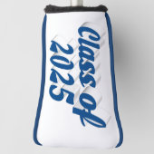 Klasse van 2025 blauw tekst afstuderen golfheadcover (Draai 90)