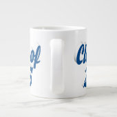 Klasse van 2025 blauw tekst afstuderen grote koffiekop (Achterkant)