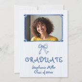 Klasse van 2025 blauwe boog Afstuderen foto Kaart (Voorkant)