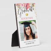 Klasse van 2025 Bloemen Afstuderen Foto Fotoplaat (Zijkant)