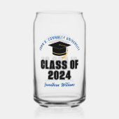 Klasse van 2025 Blue Afstuderen Custom Afstuderen Blikvorm Glas (Voorkant)