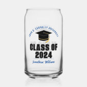 Klasse van 2025 Blue Afstuderen Custom Afstuderen Blikvorm Glas (Achterkant)