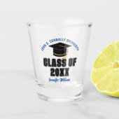 Klasse van 2025 Blue Afstuderen Custom Afstuderen  Shot Glas (Voorkant)