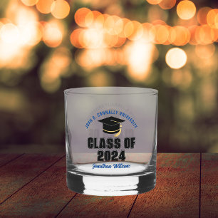 Klasse van 2025 Blue Afstuderen Custom Afstuderen Whisky Glas
