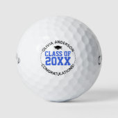 Klasse van 2025 Blue Afstuderen Gift Golfballen (Voorkant)