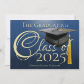 Klasse van 2025 Blue Afstuderen Kaart (Voorkant)