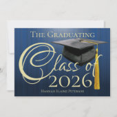 Klasse van 2025 Blue Afstuderen Kaart (Voorkant)