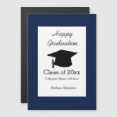 Klasse van 2025 Blue Afstuderen Magnet Kaart (Voorkant / Achterkant)