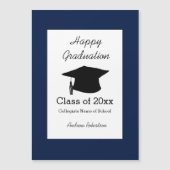 Klasse van 2025 Blue Afstuderen Magnet Kaart (Voorkant)