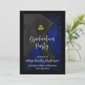 Klasse van 2025 Blue Tassel College Afstuderen Kaart (Staand voorkant)
