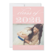  Klasse van 2025 Blush Pink Photo Afstuderen