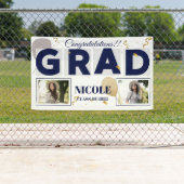 Klasse van 2025 Bold Font Ballon Foto Afstuderen Spandoek (Insitu)