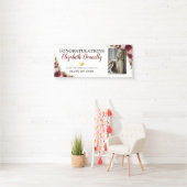 Klasse van 2025 Bourgogne Gold Afstuderen Foto Spandoek (Insitu)