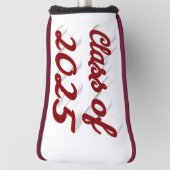 Klasse van 2025 Bourgogne script afstuderen Golfheadcover (Draai 90)