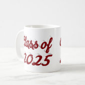 Klasse van 2025 Bourgogne script afstuderen Koffiemok (Voorkant links)